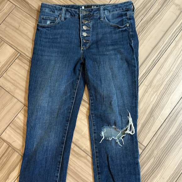 Kut from the Kloth Reese button fly raw hem jeans 4 - Picture 3 of 7